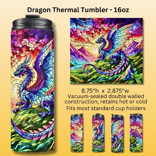 sunset Dragon 16oz  Thermosbeker