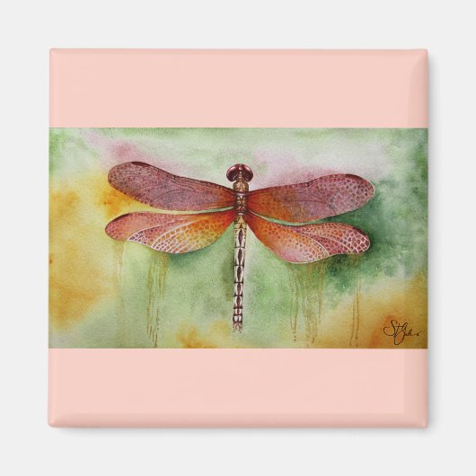 Sunset Dragonfly Magneet (Voorkant)