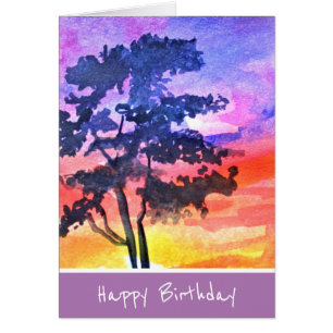 Sunset Dreaming landscape waterverf