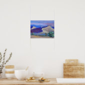 Sunset Dunes, Distant Mountains en Trees Poster (Keuken)