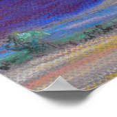 Sunset Dunes, Distant Mountains en Trees Poster (Hoek)