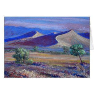 Sunset Dunes, Distant Mountains et Trees Card