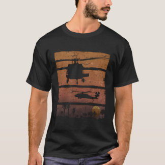 Sunset Dustoff UH-60 Blackhawk Medevac Helikopter T-shirt