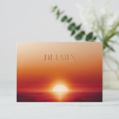 Sunset Elegant Wedding Details Kaart (Staand voorkant)