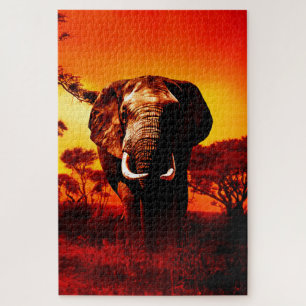 Sunset Elephant Legpuzzel