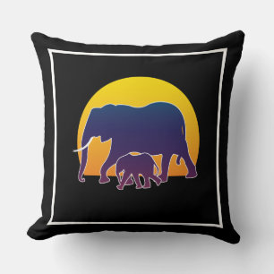 Sunset Elephants Kussen