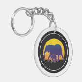 Sunset Elephants Sleutelhanger (Voorkant Links)