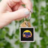 Sunset Elephants Sleutelhanger (Hand)