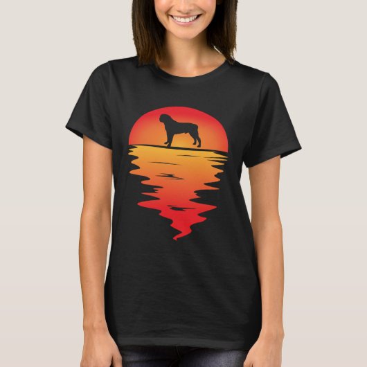 Sunset English Mastiff T-shirt (Voorkant)