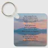 Sunset Evening Sky Dusk Memorial Pocket Keepsake Sleutelhanger (Voorkant)