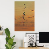 Sunset Falcons Stack Formation Poster (Thuiskantoor)