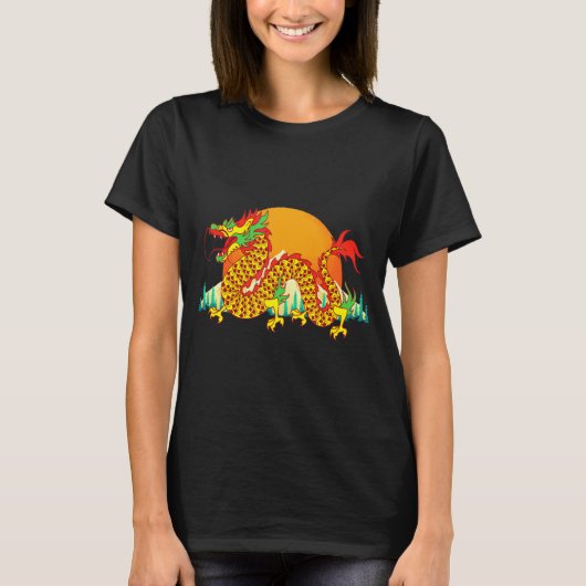 Sunset Fantasy China Asia Mythical CreatChines T-shirt (Voorkant)