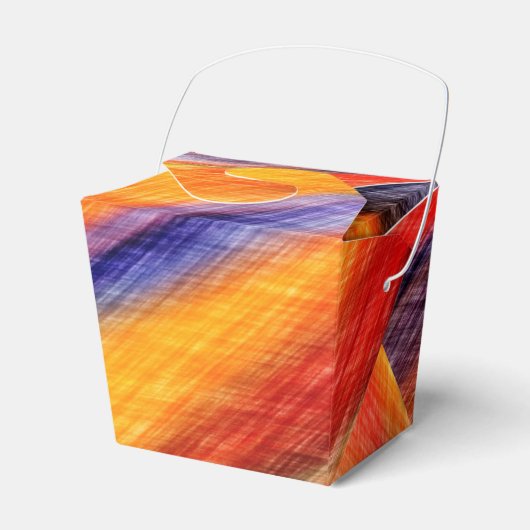 Sunset Favor Box Abstracte kleuren Bedankdoosjes (Voorkant Zijde)