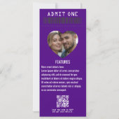 Sunset Festival Rock ’n’ Roll Wedding Ticket Kaart (Achterkant)