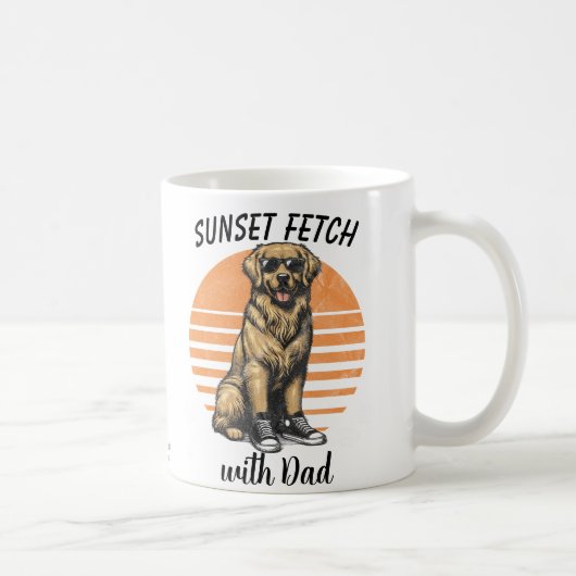 SunSet Fetch / Golden Retriever Koffiemok (Rechts)