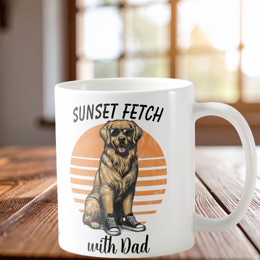 SunSet Fetch/ Golden Retriever Koffiemok