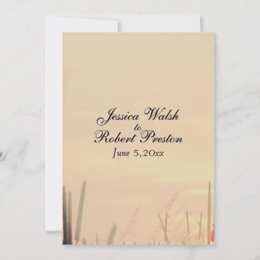 Sunset Field Wedding Invitation (Dos)