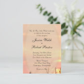 Sunset Field Wedding Invitation Kaart (Staand voorkant)