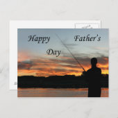 Sunset Fishing Vaderdag briefkaart (Voorkant / Achterkant)