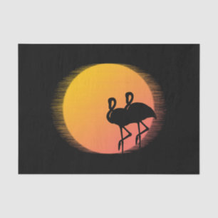 Sunset Flamingos Tissuepapier