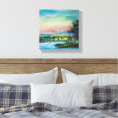 Sunset Flow - Artistic Wall Art Canvas Afdruk (Insitu (Slaapkamer))