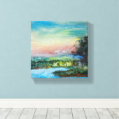 Sunset Flow - Artistic Wall Art Canvas Afdruk (Insitu (Houten vloer))
