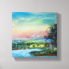 Sunset Flow - Artistic Wall Art Canvas Afdruk