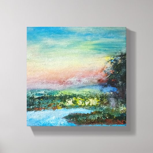 Sunset Flow - Artistic Wall Art Canvas Afdruk (Voorkant)