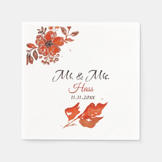 Sunset Flowers Servet (Voorkant)