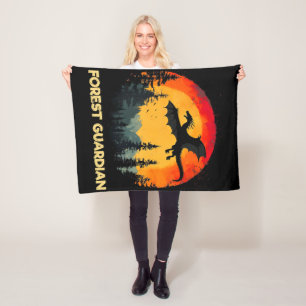  Sunset Forest Dragon Fleece Deken