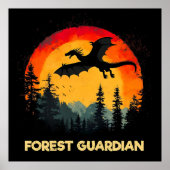 Sunset Forest Dragon Poster (Voorkant)