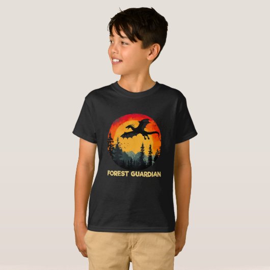 Sunset Forest Dragon T-shirt (Voorkant volledig)