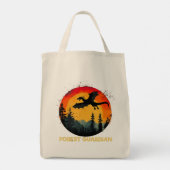 Sunset Forest Dragon Tote Bag (Achterkant)