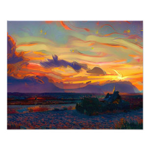 SUNSET FOTO AFDRUK