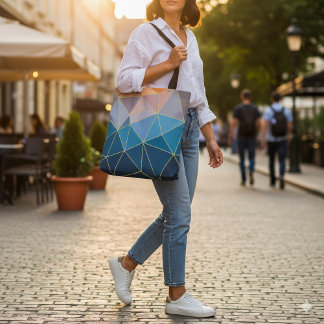 Sunset fourre-tout. Sac fourre-tout motif géométri