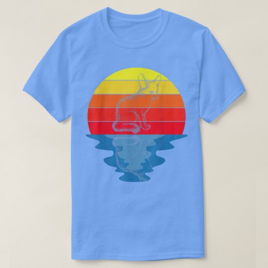 Sunset Foxes Fennec Fox T-Shirt (Design devant)