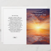 Sunset Funeral Programme | Regeling van de dienst (Voorkant / Achterkant)