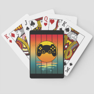 Sunset Gamer Gaming Computerspel Pokerkaarten