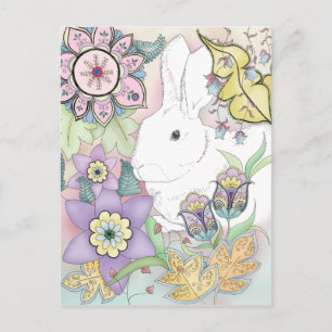 Sunset Garden Rabbit briefkaart