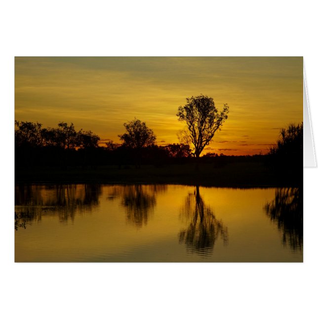 Sunset, Geel Water Billabong (Voorkant Horizontaal)