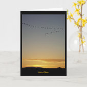 Sunset Geese Kaart (Gele Bloem)