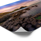 Sunset - Giant's Causeway, Noord-Ierland Poster (Hoek)