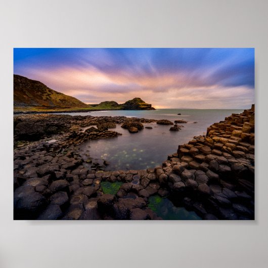 Sunset - Giant's Causeway, Noord-Ierland Poster (Voorkant)