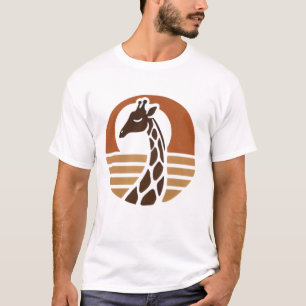 Sunset Giraffe - Een Boheemse Touch voor Wildlife T-shirt