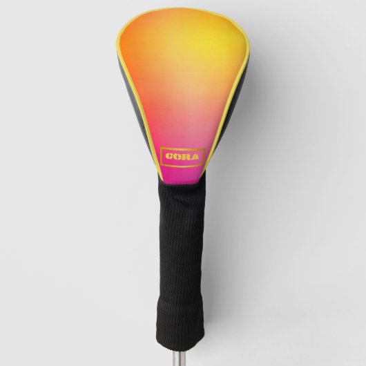 Sunset Glow Ombre Customized Golfheadcover (Voorkant)
