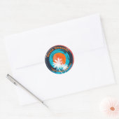 Sunset Gone Coastal Pick Your Beach Ronde Sticker (Envelop)