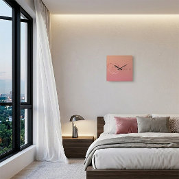 Sunset Gradient Heart Custom Door Sign Vierkante Klok