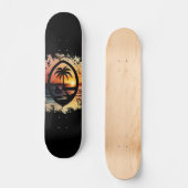 Sunset Guam Seal Skateboard (Voorkant)