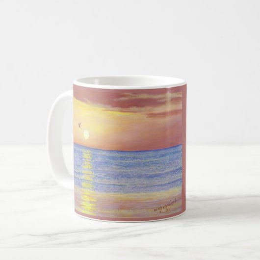 "SUNSET GULL NAPLES FLORIDA" CAFÉ MUG (Devant gauche)
