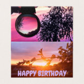 Sunset Happy Birthday Kaart 25 Pack (Buitenkant ongevouwen)